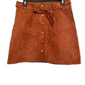 Zara Woman Leather Mini Skirt